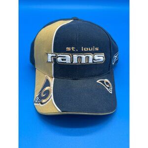 Reebok St. Louis Rams NFL Embroidered Cap One Size Fits All Navy & Gold